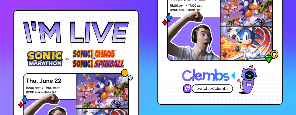 A "I'M LIVE" screen showing 